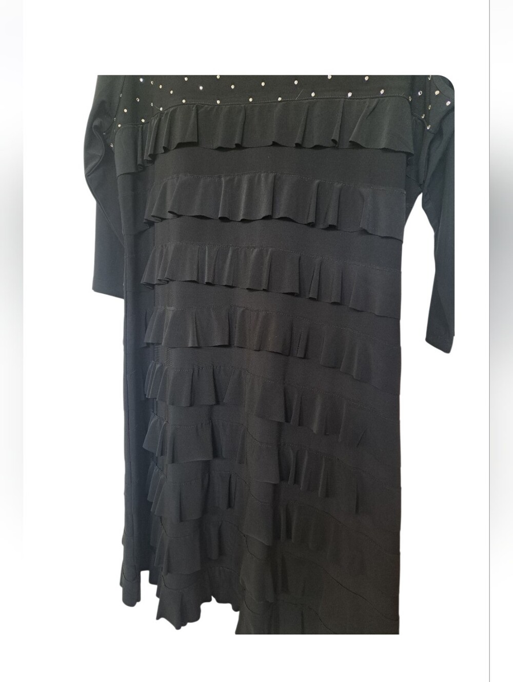 Tango Mango Rhinestone Cha Cha Ruffle Dress - Picture 3 of 4